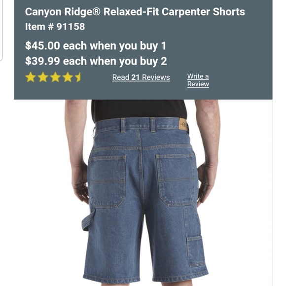 Canyon Ridge denim cargo shorts - Picture 2 of 8